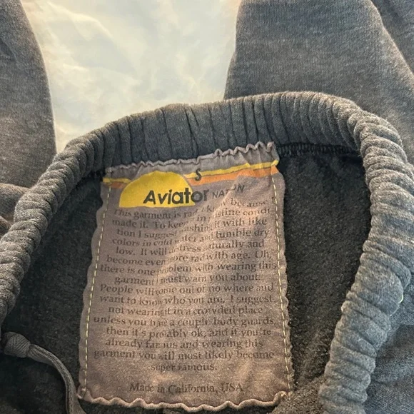 Aviator Nation Dark Gray Sweatpants charcoal size S woman - Picture 6 of 6